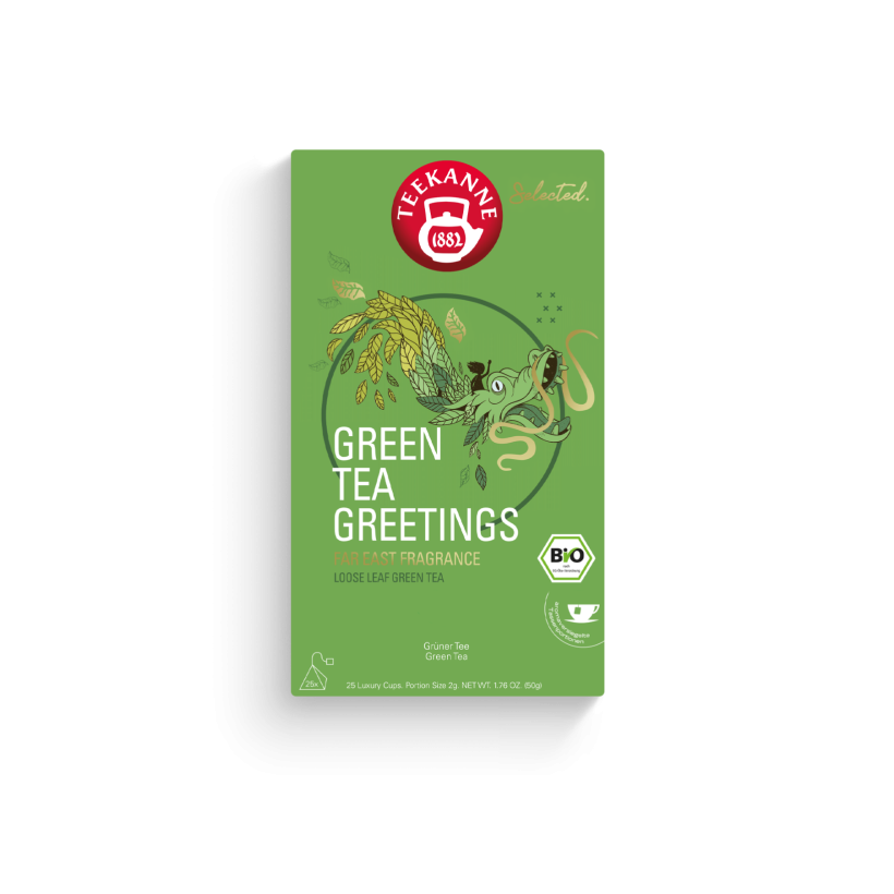 Selected. Green Tea Greetings Bio Luxury Cup (25 torebek piramidek) 