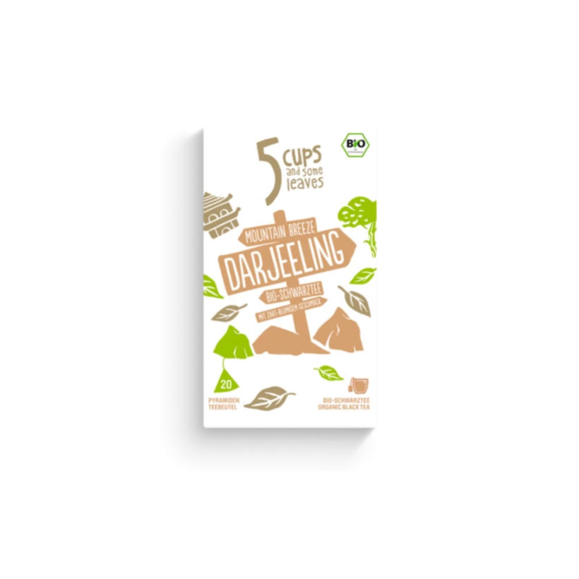5 CUPS Mountain Breeze Darjeeling Bio Piramidka